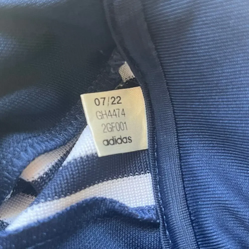 Adidas Men's Full Zip Navy Blue Sweatshirt Size 2XL